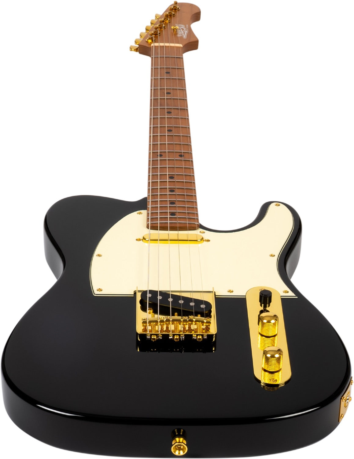 JET JT-300 BK G T-Style Elektrische Gitaar - Zwart met Gouden Hardware