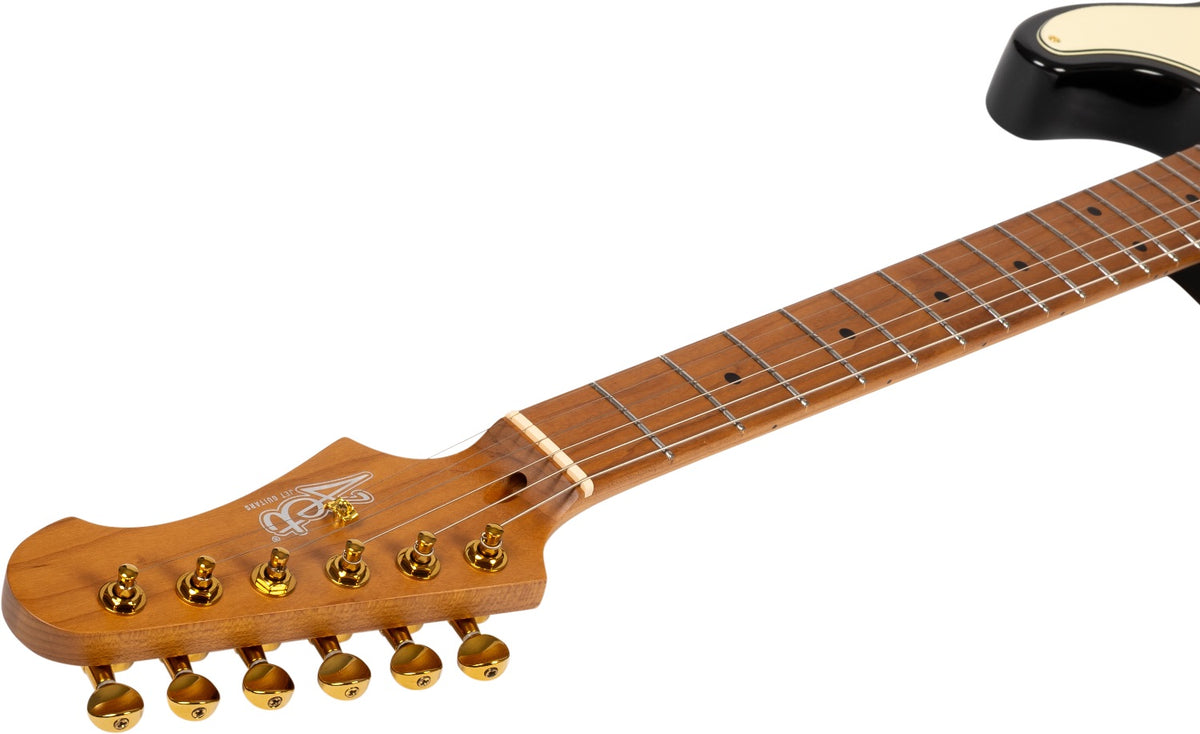 JET JT-300 BK G T-Style Elektrische Gitaar - Zwart met Gouden Hardware