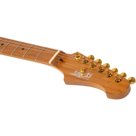 JET JT-300 BK G T-Style Elektrische Gitaar - Zwart met Gouden Hardware