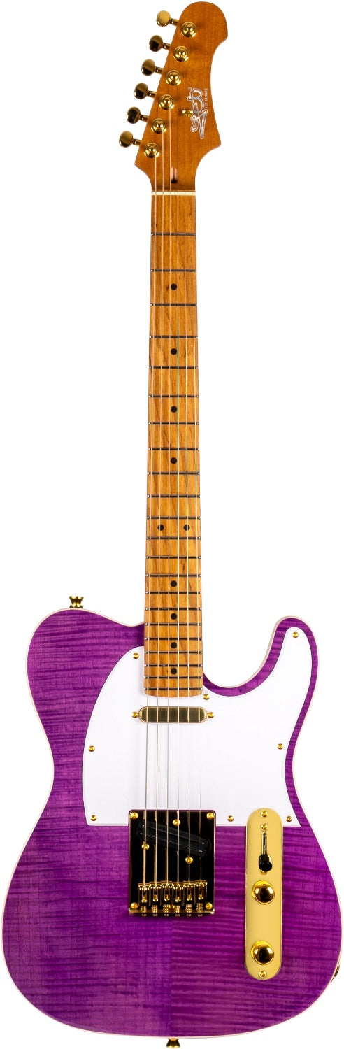 JET JT-600 PP G T-Style Elektrische Gitaar - Purple met Gouden Hardware
