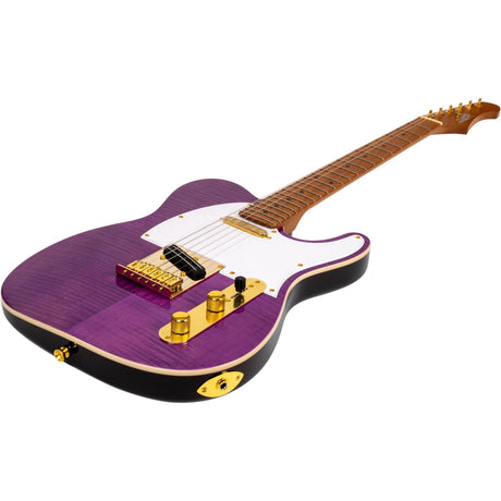 JET JT-600 PP G T-Style Elektrische Gitaar - Purple met Gouden Hardware