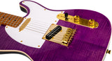 JET JT-600 PP G T-Style Elektrische Gitaar - Purple met Gouden Hardware
