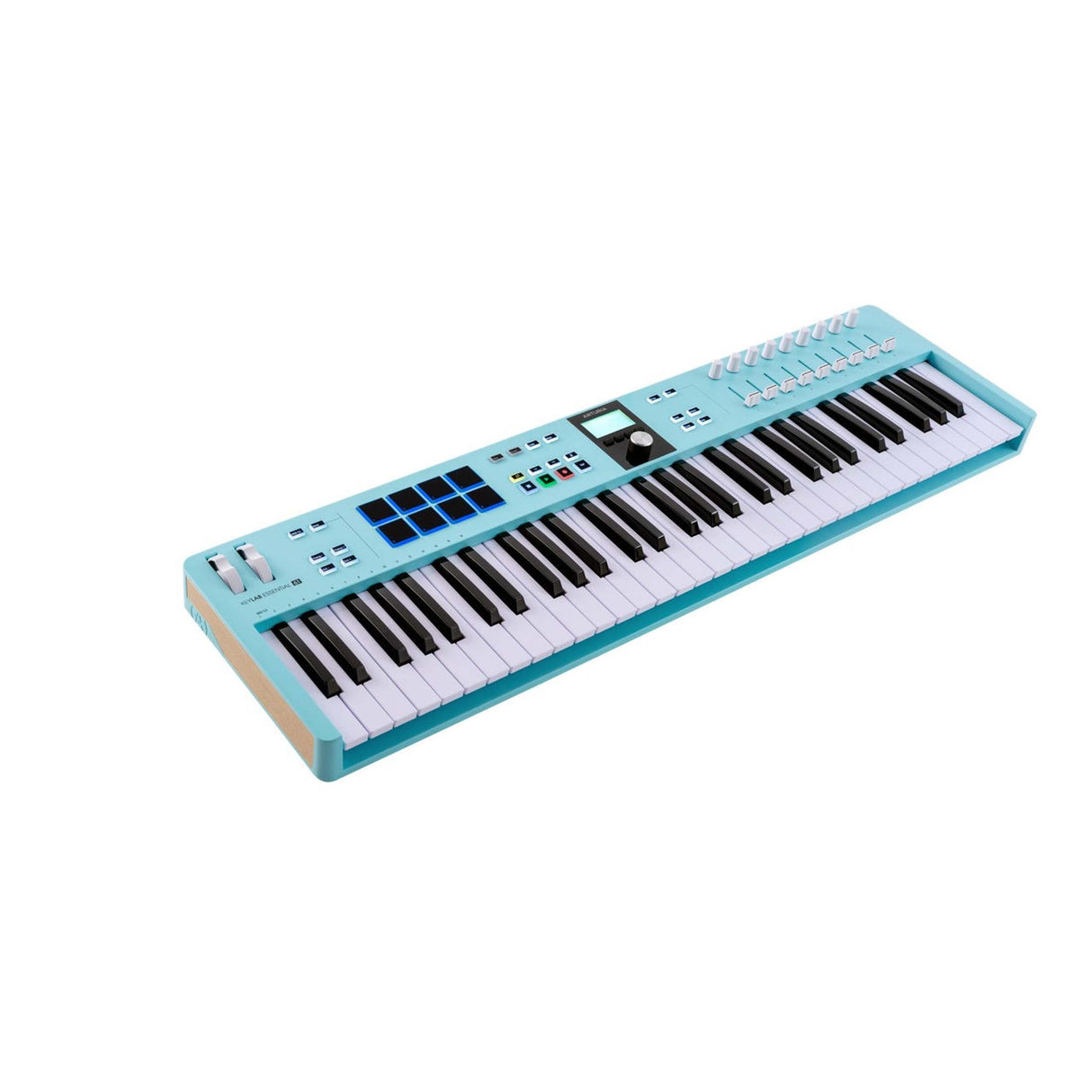 Arturia KeyLab Essential mk3 61 Aquamarine MIDI controller met 61 toetsen, pads en DAW-integratie