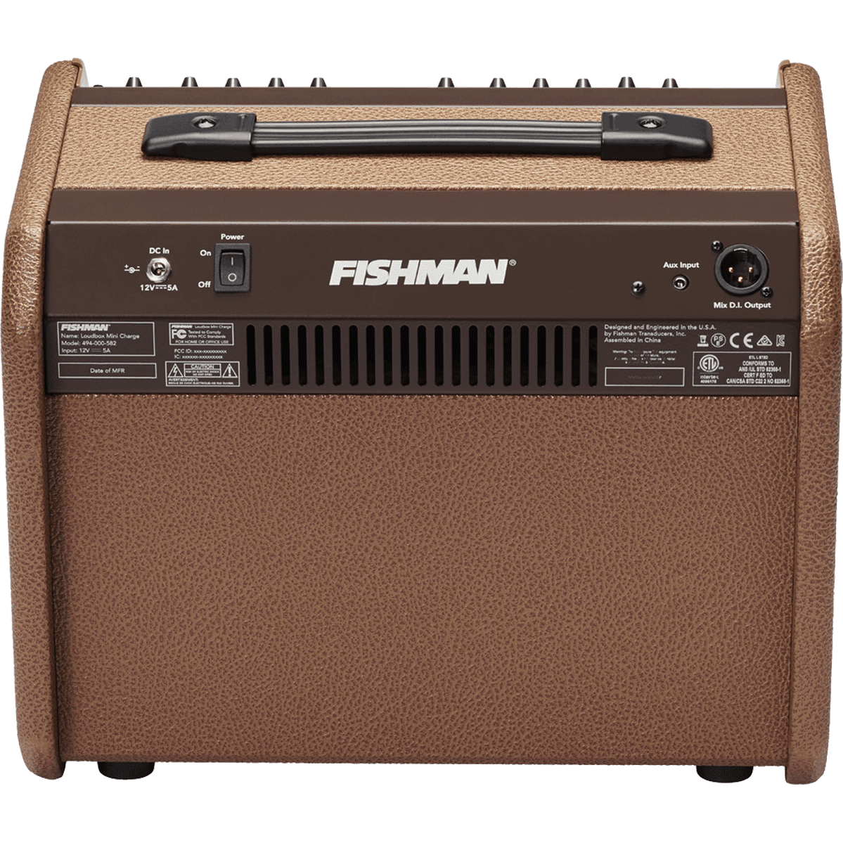 Fishman Loudbox Mini Charge PRO-LBC-500 Akoestische Gitaarversterker - 60W - Oplaadbaar - Bruin