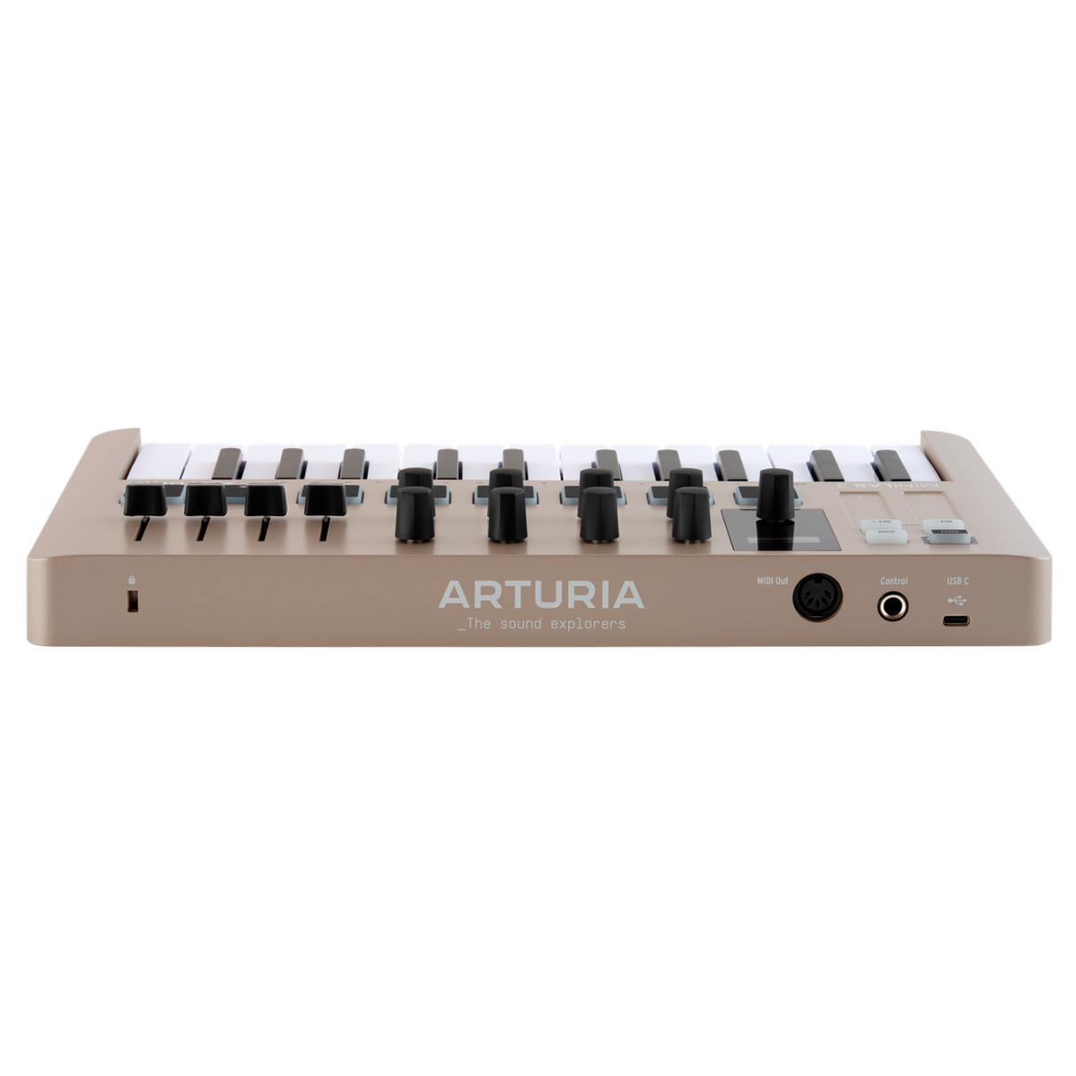 Arturia MiniLab 3 Champagne – Compact USB/MIDI keyboard 25 toetsen en OLED-display
