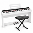 NUX NPK-200 Digital Stage Piano Set wit met NPS-2 standaard, 88 toetsen en kruk