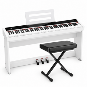 NUX NPK-200 Digital Stage Piano Set wit met NPS-2 standaard, 88 toetsen en kruk