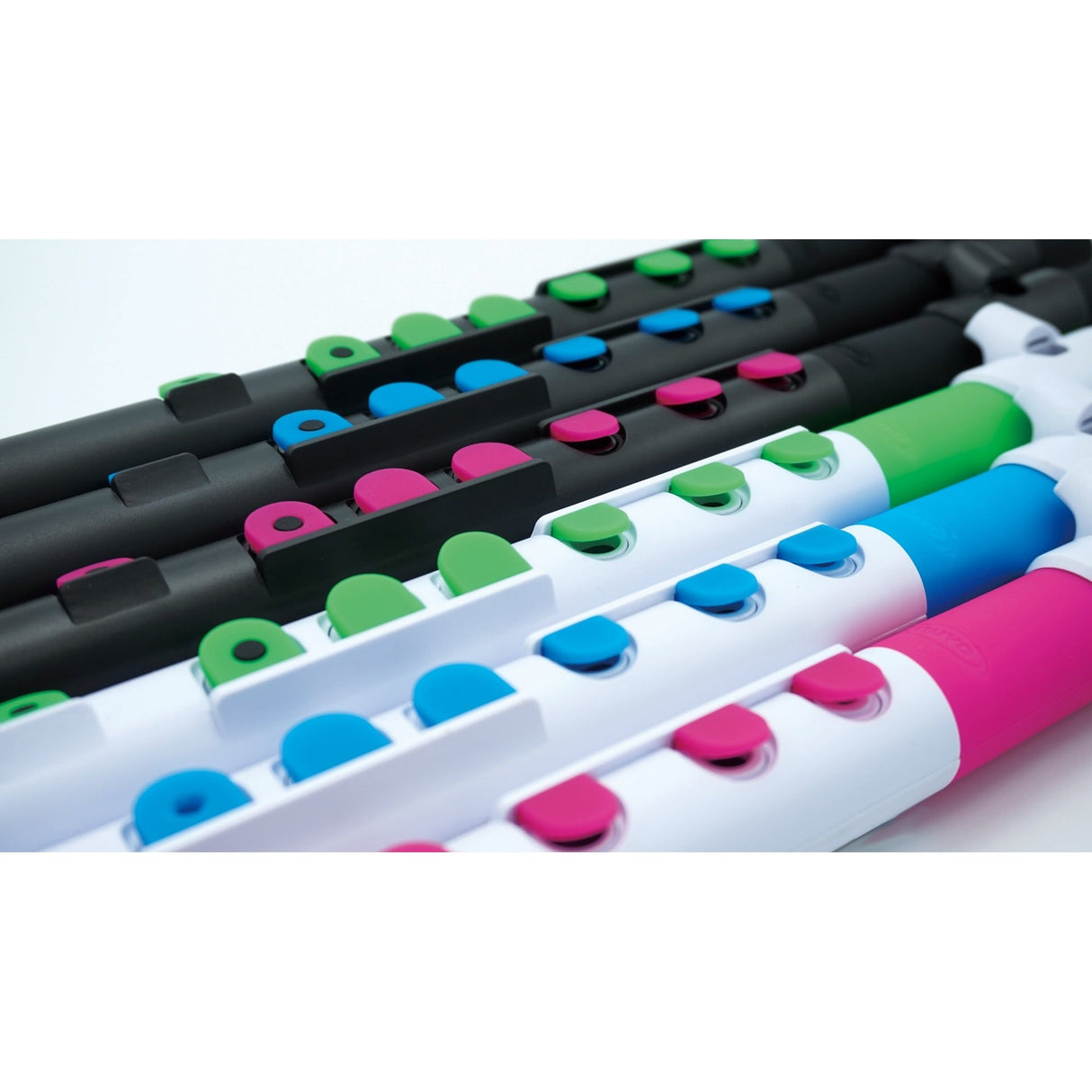 NUVO TooT 2.0 zwart-blauw kinder dwarsfluit blokfluit alternatief met kleppen en Firstnote