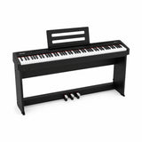 NUX NPK-10 digitale stage piano zwart met NPS1 standaard, 88 toetsen en kruk