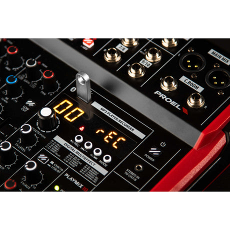 Proel PLAYMIX10 10-kanaals mixer met DSP, USB en Bluetooth