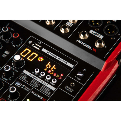 Proel PLAYMIX10 10-kanaals mixer met DSP, USB en Bluetooth
