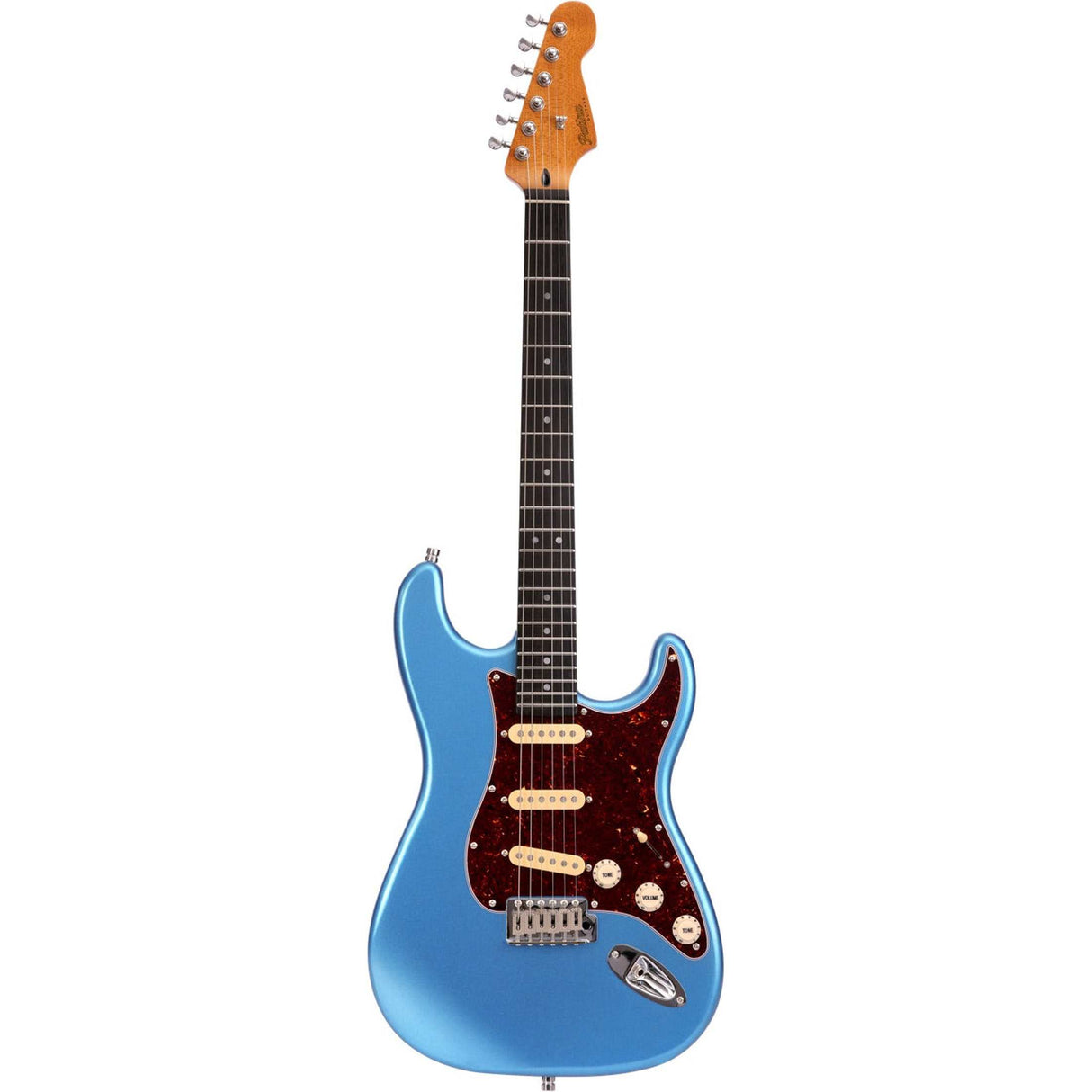 Patina PS-3 LPB S-style Elektrische Gitaar SSS Alnico V Nitro Paulownia Body Roasted Maple Hals Lake Placid Blue