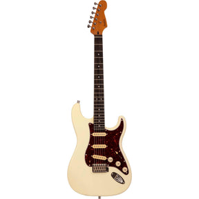 Patina PS-3 OW S-style Elektrische Gitaar SSS Alnico V Nitro Paulownia Body Roasted Maple Hals Olympic White