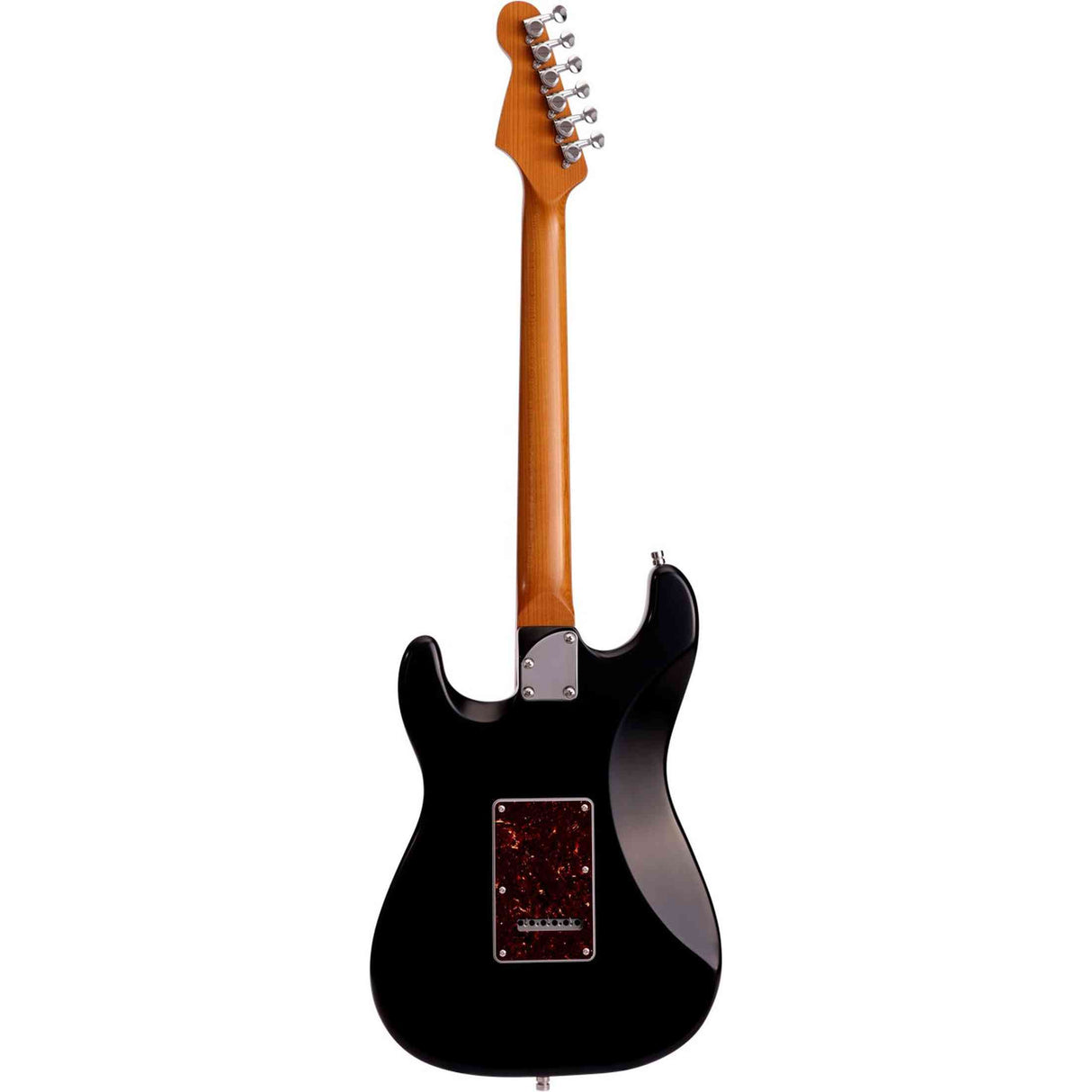 Patina PS-4 BK S-style Elektrische Gitaar HSS Alnico V Nitro Paulownia Body Roasted Maple Hals Zwart