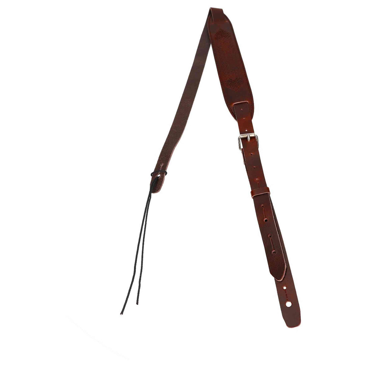 Flight S58 Brown Leather Ukulele Strap EU Handmade with Adjustable Length