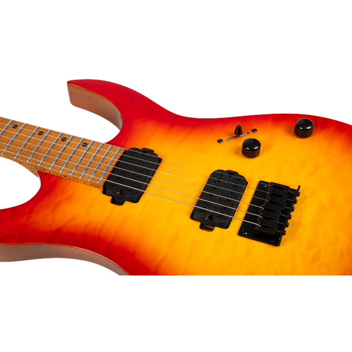 Spira Guitars S-500 QFB Fireburst elektrische gitaar