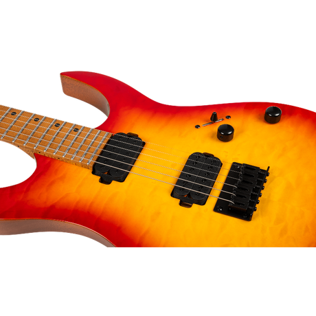 Spira Guitars S-500 QFB Fireburst elektrische gitaar