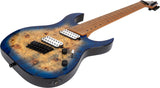 Spira S-457 TBL Multiscale 7-snarige Gitaar - Blue Green Burst