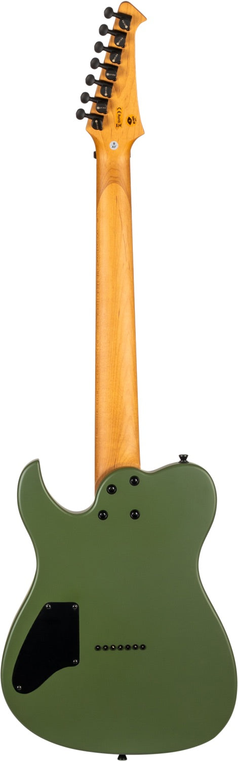 Spira T-407 MGR 7-snarige T-Style Gitaar Groen