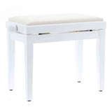 QUIKLOK PB010WH Piano Bank – Verstelbaar 480-570 mm, Fluwelen Zitting, Hoogglans Wit