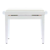 QUIKLOK PB100WHL Piano Bank – Verstelbaar 480-570 mm, Kunstleren Zitting, Hoogglans Wit