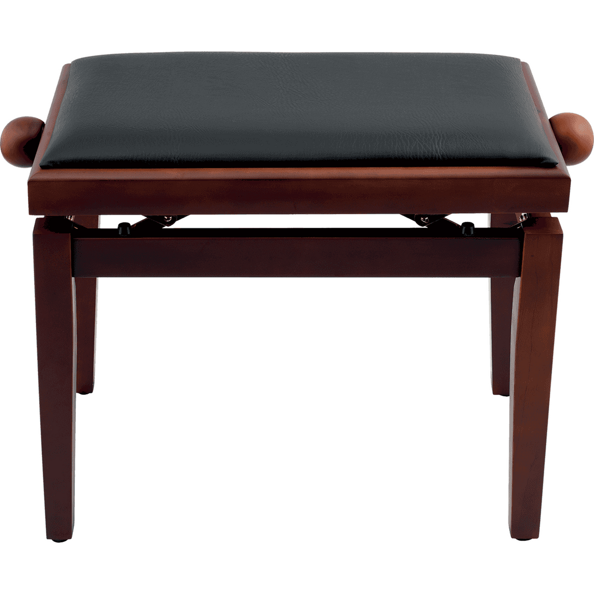QUIKLOK PB100WNS Piano Bank – Verstelbaar 480-570 mm, Kunstleren Zitting, Mat Bruin