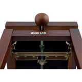 QUIKLOK PB100WNS Piano Bank – Verstelbaar 480-570 mm, Kunstleren Zitting, Mat Bruin