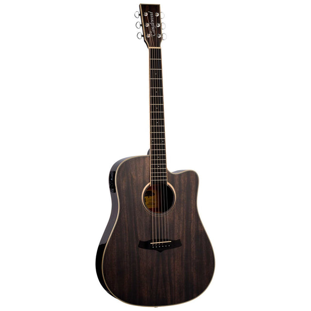 Tanglewood Winterleaf 5 CE BS Dreadnought Cutaway Elektro-Akoestische Gitaar Solid Mahogany Black Shadow Gloss