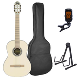 Valencia VC354HVR Klassieke Gitaar 4/4 – Sitka Spar & Mahonie, Ivoor, Inclusief Tas, Standaard en Stemapparaat