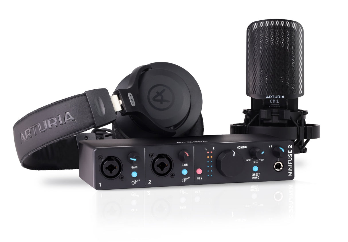 Arturia MiniFuse Recording Pack Black Opnamepakket met Audio Interface