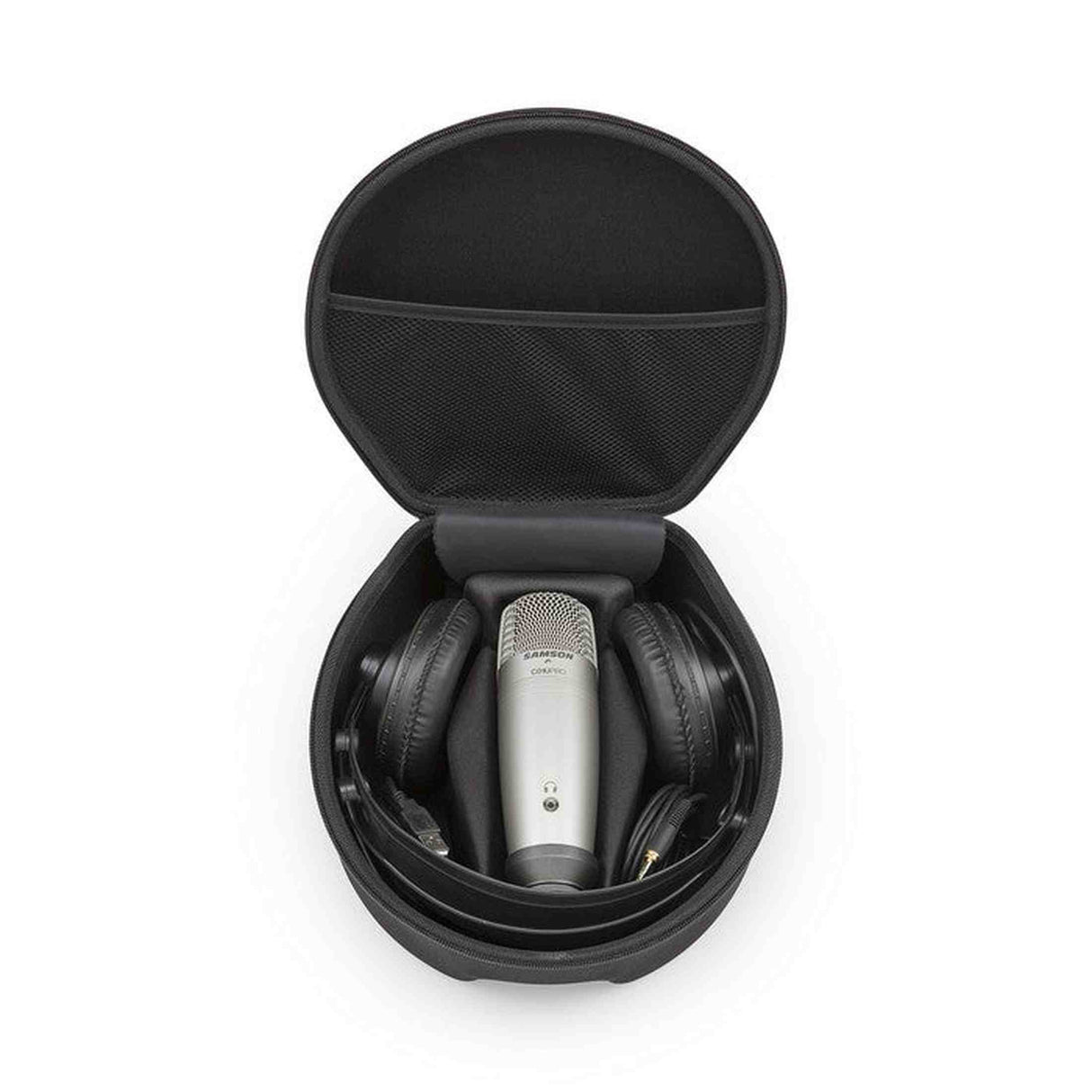 Samson C01U Pro Podcasting Set USB condensatormicrofoon met studio-headphones, statief en koffer Profile USB microfoon voor podcast, gaming streaming set kopie