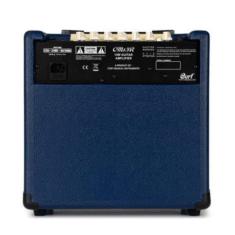 Cort CM15RDB 15W Gitaarversterker met 8 inch Speaker, Reverb en 2 Kanalen Dark Blue
