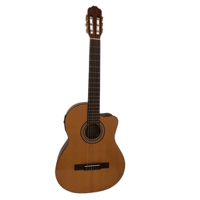 Gomez 002CE naturel Semi akoestische klassieke gitaar