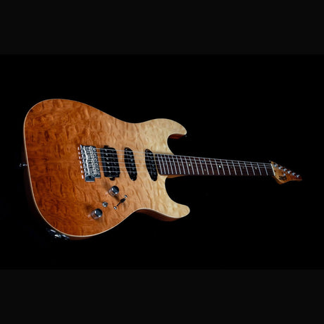 JET JS-45 Fireburst Flame S-style Elektrische Gitaar HSS Flame Maple Top Rosewood Toets Fireburst