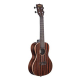 Kala Ebony concert ukulele – Gestreept ebben, maple binding, met gigbag