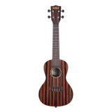 Kala Ebony concert ukulele – Gestreept ebben, maple binding, met gigbag