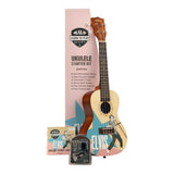 Kala Learn To Play Elvis Rockabilly concert ukulele starterkit – Mahonie, met Rockabilly design, tuner en Elvis-lesmateriaal
