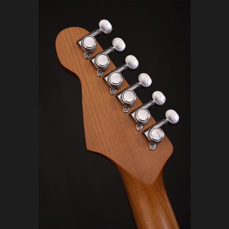 Patina PS-4 BK S-style Elektrische Gitaar HSS Alnico V Nitro Paulownia Body Roasted Maple Hals Zwart