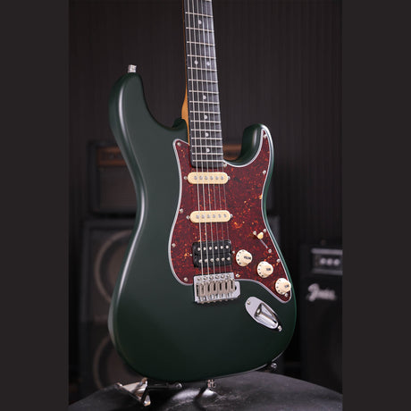 Patina PS-4 SGR S-style Elektrische Gitaar HSS Alnico V Nitro Paulownia Body Roasted Maple Hals Sherwood Green