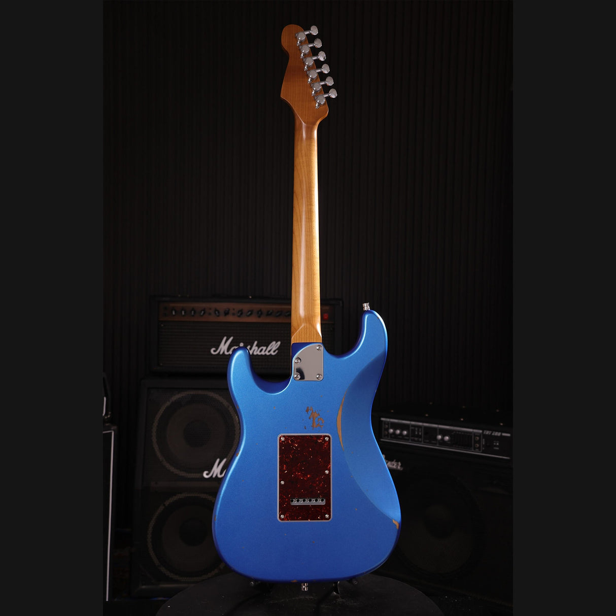 Patina PS-6 LPB R S-style Elektrische Gitaar SSS Alnico V Nitro Relic Paulownia Body Roasted Maple Hals Lake Placid Blue