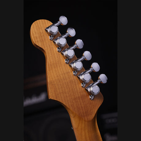 Patina PS-6 LPB R S-style Elektrische Gitaar SSS Alnico V Nitro Relic Paulownia Body Roasted Maple Hals Lake Placid Blue