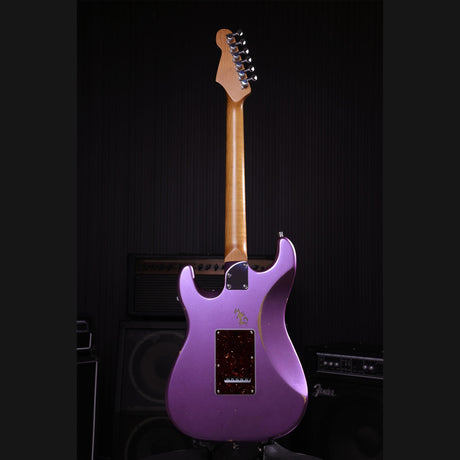 Patina PS-6 PP R S-style Elektrische Gitaar SSS Alnico V Nitro Relic Paulownia Body Roasted Maple Hals Paars