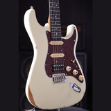 Patina PS-7 OW R S-style Elektrische Gitaar HSS Alnico V Nitro Relic Paulownia Body Roasted Maple Hals Olympic White