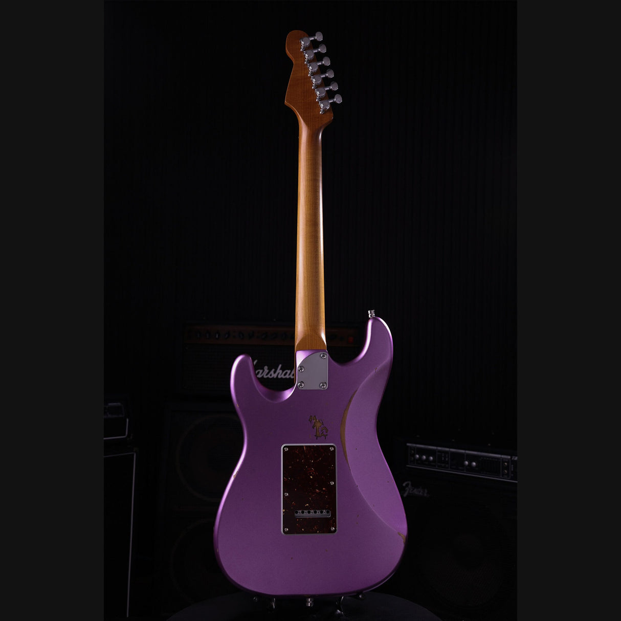 Patina PS-7 PP R S-style Elektrische Gitaar HSS Alnico V Nitro Relic Paulownia Body Roasted Maple Hals Paars