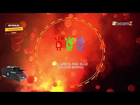 beamZ SB1500LED Smoke &amp; Bubble Blowing Machine 1500W with RGB LEDs and DMX
