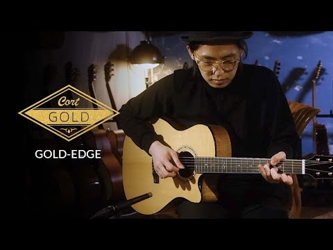 Cort Gold-Edge – Massief Flamed Myrtlewood, Torrefied Sitka & L.R. Baggs Anthem