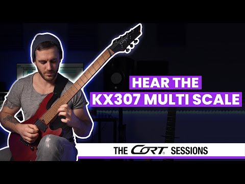 Cort KX307 Multi Scale OPBK 7-Snarige Elektrische Gitaar Mahonie Roasted Maple Open Pore Black