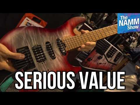 Cort G290 Modern DR Elektrische Gitaar HSS Roasted Maple Dusty Rose met Seymour Duncan TB4