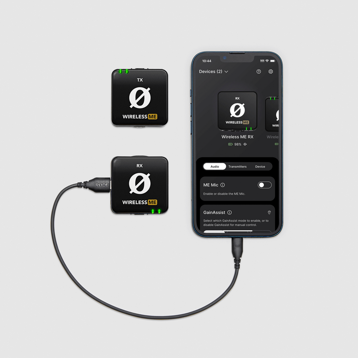 RØDE Wireless ME Dual draadloos microfoonsysteem met twee zenders en GainAssist