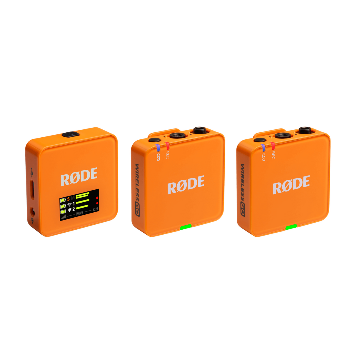 RØDE Wireless GO Gen 3 Orange draadloos microfoonsysteem met 32 bit float en 260 m bereik